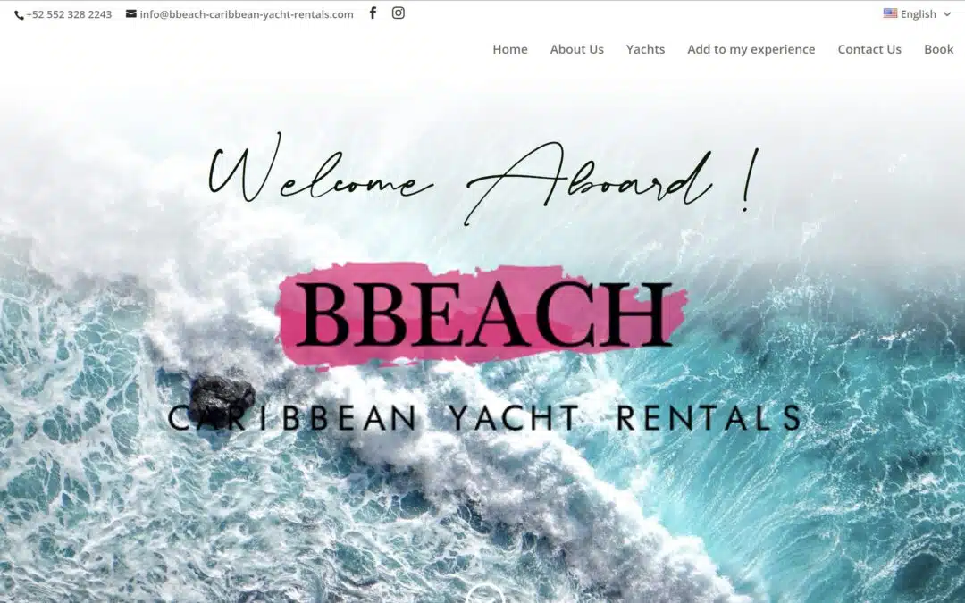Presentación del sitio Bbeach Caribbean Yacht Rentals: una experiencia de navegación única y personalizada